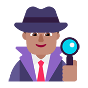 🕵🏽‍♂️ Emoji Detective Hombre: Tono De Piel Medio en Microsoft Windows 11 November 2021 Update.