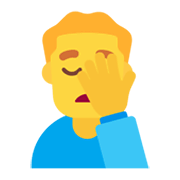 Emoji 🤦‍♂️ Uomo Esasperato su Microsoft Windows 11 November 2021 Update.