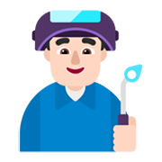 Emoji 👨🏻‍🏭 Operaio: Carnagione Chiara su Microsoft Windows 11 November 2021 Update.