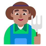 Emoji 👨🏽‍🌾 Contadino: Carnagione Olivastra su Microsoft Windows 11 November 2021 Update.