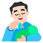 👨🏻‍🍼 Emoji Homem Alimentando Bebê: Pele Clara na Microsoft Windows 11 November 2021 Update.