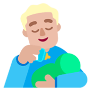 Emoji 👨🏼‍🍼 Uomo Che Allatta: Carnagione Abbastanza Chiara su Microsoft Windows 11 November 2021 Update.