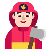 Emoji 👨🏻‍🚒 Pompiere Uomo: Carnagione Chiara su Microsoft Windows 11 November 2021 Update.