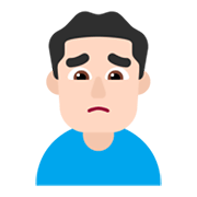 Emoji 🙍🏻‍♂️ Uomo Corrucciato: Carnagione Chiara su Microsoft Windows 11 November 2021 Update.