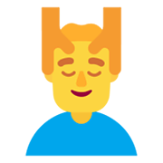 Emoji 💆‍♂️ Uomo Che Riceve Un Massaggio su Microsoft Windows 11 November 2021 Update.