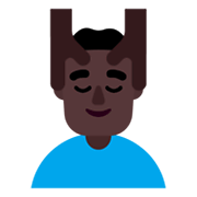 Emoji 💆🏿‍♂️ Uomo Che Riceve Un Massaggio: Carnagione Scura su Microsoft Windows 11 November 2021 Update.