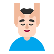 💆🏻‍♂️ Emoji Mann, der eine Kopfmassage bekommt: helle Hautfarbe Microsoft Windows 11 November 2021 Update.