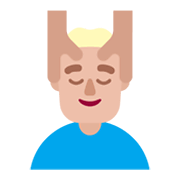 Emoji 💆🏼‍♂️ Uomo Che Riceve Un Massaggio: Carnagione Abbastanza Chiara su Microsoft Windows 11 November 2021 Update.