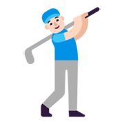 🏌🏻‍♂️ Emoji Golfer: helle Hautfarbe Microsoft Windows 11 November 2021 Update.