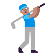 Émoji 🏌🏽‍♂️ Golfeur : Peau Légèrement Mate sur Microsoft Windows 11 November 2021 Update.