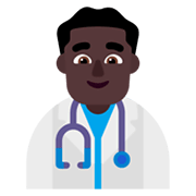 👨🏿‍⚕️ Emoji Profesional Sanitario Hombre: Tono De Piel Oscuro en Microsoft Windows 11 November 2021 Update.