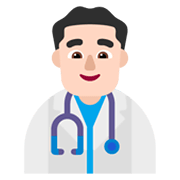 👨🏻‍⚕️ Emoji Profesional Sanitario Hombre: Tono De Piel Claro en Microsoft Windows 11 November 2021 Update.