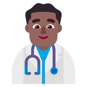 👨🏾‍⚕️ Emoji Profesional Sanitario Hombre: Tono De Piel Oscuro Medio en Microsoft Windows 11 November 2021 Update.