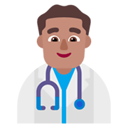 👨🏽‍⚕️ Emoji Homem Profissional Da Saúde: Pele Morena na Microsoft Windows 11 November 2021 Update.