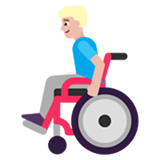 👨🏼‍🦽 Emoji Mann in manuellem Rollstuhl: mittelhelle Hautfarbe Microsoft Windows 11 November 2021 Update.