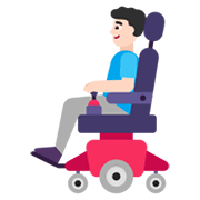 👨🏻‍🦼 Emoji Homem Em Cadeira De Rodas Motorizada: Pele Clara na Microsoft Windows 11 November 2021 Update.