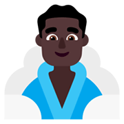 🧖🏿‍♂️ Emoji Homem Na Sauna: Pele Escura na Microsoft Windows 11 November 2021 Update.