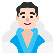 Emoji 🧖🏻‍♂️ Uomo In Sauna: Carnagione Chiara su Microsoft Windows 11 November 2021 Update.
