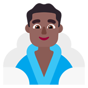 Emoji 🧖🏾‍♂️ Uomo In Sauna: Carnagione Abbastanza Scura su Microsoft Windows 11 November 2021 Update.