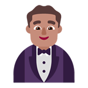 Emoji 🤵🏽‍♂️ Uomo in smoking: Carnagione Olivastra su Microsoft Windows 11 November 2021 Update.