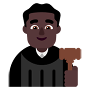 👨🏿‍⚖️ Emoji Juez: Tono De Piel Oscuro en Microsoft Windows 11 November 2021 Update.