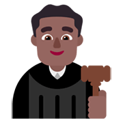 👨🏾‍⚖️ Emoji Juiz: Pele Morena Escura na Microsoft Windows 11 November 2021 Update.