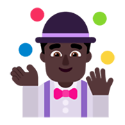 Emoji 🤹🏿‍♂️ Giocoliere Uomo: Carnagione Scura su Microsoft Windows 11 November 2021 Update.