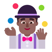 Emoji 🤹🏾‍♂️ Giocoliere Uomo: Carnagione Abbastanza Scura su Microsoft Windows 11 November 2021 Update.