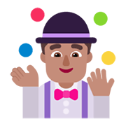 Emoji 🤹🏽‍♂️ Giocoliere Uomo: Carnagione Olivastra su Microsoft Windows 11 November 2021 Update.