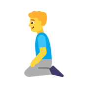 Emoji 🧎‍♂️ Uomo Inginocchiato su Microsoft Windows 11 November 2021 Update.