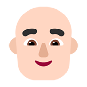 👨🏻‍🦲 Emoji Mann: helle Hautfarbe, Glatze Microsoft Windows 11 November 2021 Update.