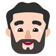 🧔🏻‍♂️ Emoji Hombre Con Barba Tono De Piel Claro en Microsoft Windows 11 November 2021 Update.