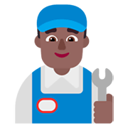 👨🏾‍🔧 Emoji Mecánico: Tono De Piel Oscuro Medio en Microsoft Windows 11 November 2021 Update.
