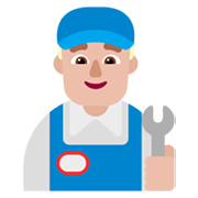 Emoji 👨🏼‍🔧 Meccanico Uomo: Carnagione Abbastanza Chiara su Microsoft Windows 11 November 2021 Update.