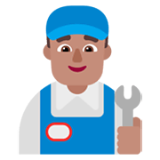 Emoji 👨🏽‍🔧 Meccanico Uomo: Carnagione Olivastra su Microsoft Windows 11 November 2021 Update.