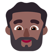 🧔🏾‍♂️ Emoji Homem: Barba Pele Morena Escura na Microsoft Windows 11 November 2021 Update.