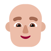 👨🏼‍🦲 Emoji Mann: mittelhelle Hautfarbe, Glatze Microsoft Windows 11 November 2021 Update.