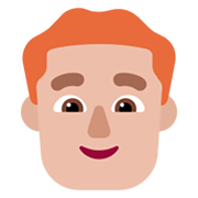 👨🏼‍🦰 Emoji Hombre: Tono De Piel Claro Medio Y Pelo Pelirrojo en Microsoft Windows 11 November 2021 Update.