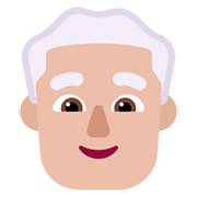 👨🏼‍🦳 Emoji Mann: mittelhelle Hautfarbe, weißes Haar Microsoft Windows 11 November 2021 Update.