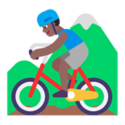 🚵🏾‍♂️ Emoji Hombre En Bicicleta De Montaña: Tono De Piel Oscuro Medio en Microsoft Windows 11 November 2021 Update.
