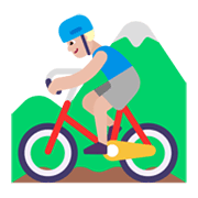 Emoji 🚵🏼‍♂️ Ciclista Uomo Di Mountain Bike: Carnagione Abbastanza Chiara su Microsoft Windows 11 November 2021 Update.