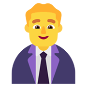 Emoji 👨‍💼 Impiegato su Microsoft Windows 11 November 2021 Update.