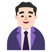 👨🏻‍💼 Emoji Oficinista Hombre: Tono De Piel Claro en Microsoft Windows 11 November 2021 Update.