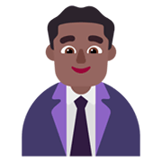 👨🏾‍💼 Emoji Oficinista Hombre: Tono De Piel Oscuro Medio en Microsoft Windows 11 November 2021 Update.