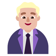 👨🏼‍💼 Emoji Oficinista Hombre: Tono De Piel Claro Medio en Microsoft Windows 11 November 2021 Update.