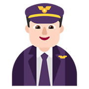 Emoji 👨🏻‍✈️ Pilota Uomo: Carnagione Chiara su Microsoft Windows 11 November 2021 Update.
