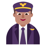 Emoji 👨🏽‍✈️ Pilota Uomo: Carnagione Olivastra su Microsoft Windows 11 November 2021 Update.