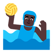 🤽🏿‍♂️ Emoji Wasserballspieler: dunkle Hautfarbe Microsoft Windows 11 November 2021 Update.