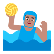 🤽🏽‍♂️ Emoji Wasserballspieler: mittlere Hautfarbe Microsoft Windows 11 November 2021 Update.