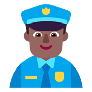 Emoji 👮🏾‍♂️ Poliziotto Uomo: Carnagione Abbastanza Scura su Microsoft Windows 11 November 2021 Update.